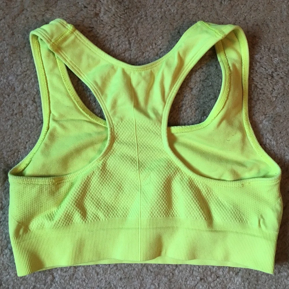 Target neon yellow sports bra. SZ S - Picture 2 of 2